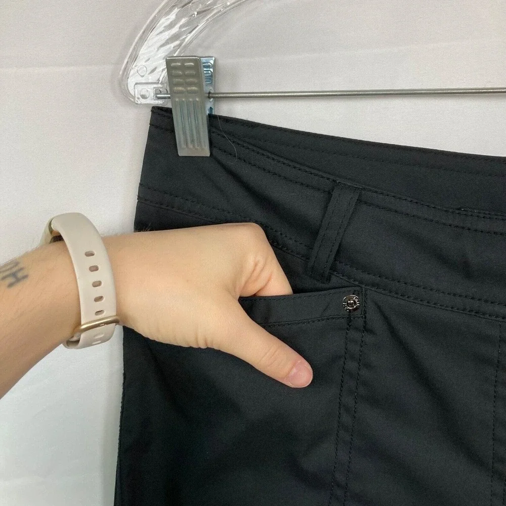 Tail Pants Womens Sz 6 Black Stretch Golf Crop Capri Pockets‎ Tennis